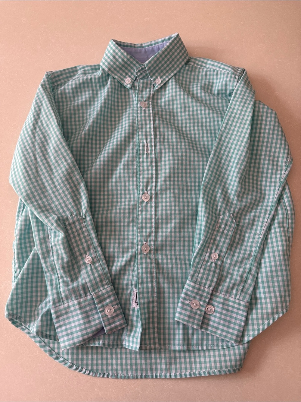 Boys Little English Teal Button Down